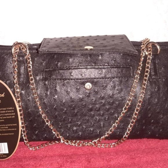 ~ Roberta Amee~Insulated Purse/cross bag ~ Dark Brown/gold hardware NEW - Picture 3 of 11